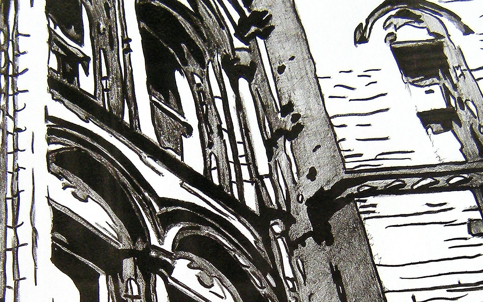 Detail of the facade engraving artwork